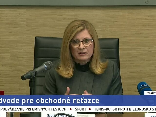 TB ministerky Matečnej o odvode pre obchodné reťazce