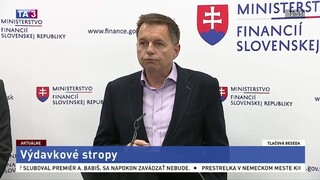 TB ministerstva financií na tému výdavkových stropov