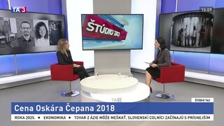 ŠTÚDIO TA3: L. Gregorová Stach o cene Oskára Čepana 2018
