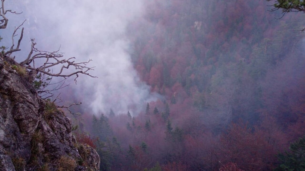 Desiatky hasičov zasiahli pri požiari v neprístupnom teréne