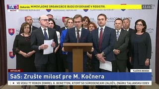 TB strany SaS o zrušení amnestie pre M. Kočnera