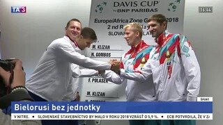 Slovenskí tenisti sú vo výhode, Bielorusi nastúpia bez svojej jednotky