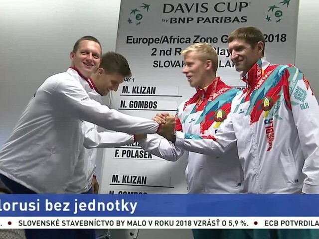 Slovenskí tenisti sú vo výhode, Bielorusi nastúpia bez svojej jednotky