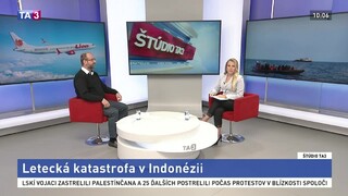 ŠTÚDIO TA3: Pilot P. Švec o havárii lietadla v Indonézii