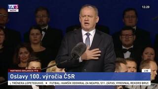 Prejavy slovenských a českých štátnikov na oslavách 100. výročia vzniku ČSR