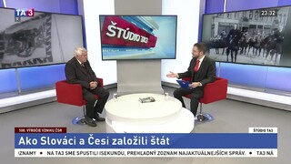 ŠTÚDIO TA3: Historik D. Kováč o ideovom odkaze Československa