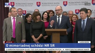 TB predstaviteľov opozície na tému odvolávania Andreja Danka