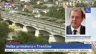Povolebné štúdio s víťazom volieb v Trenčíne R. Rybníčkom