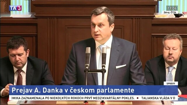 Prejav A. Danka v českom parlamente