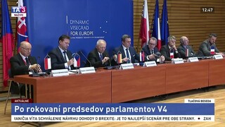 Brífing predsedov parlamentov po spoločnom rokovaní