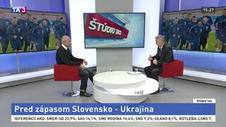 ŠTÚDIO TA3: T. Medveď o zápase Slovenska s Ukrajinou