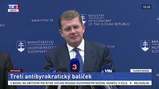 TB P. Žigu a R. Chovanca o treťom antibyrokratickom balíčku