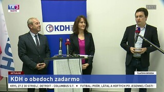 TB predstaviteľov KDH o obedoch zadarmo