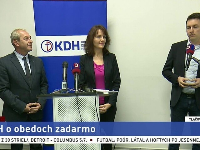 TB predstaviteľov KDH o obedoch zadarmo