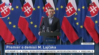 Vyhlásenie premiéra P. Pellegriniho po demisii M. Lajčáka