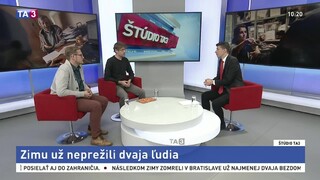ŠTÚDIO TA3: S. Kára a J. Kákoš o pomoci ľudom bez domova