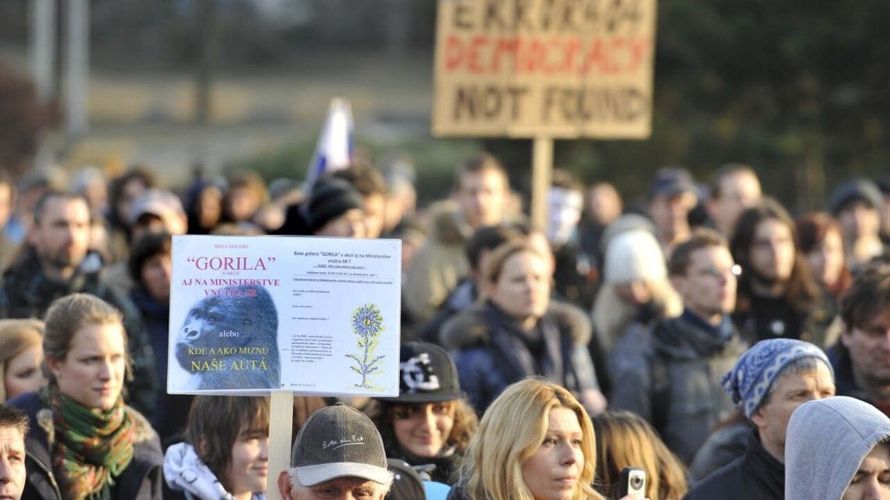 Gorila protest 1140 px (TASR/Pavel Neubauer)