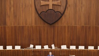 Andrej Danko sám v parlamente 1140 px (SITA/Branislav Bibe)