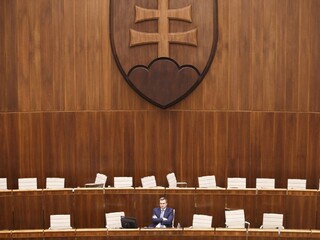 Andrej Danko sám v parlamente 1140 px (SITA/Branislav Bibe)