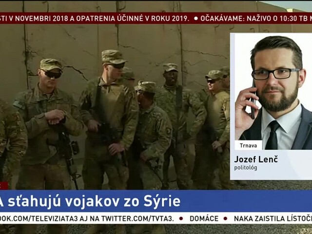 Politológ J. Lenč o odchode vojakov USA zo Sýrie