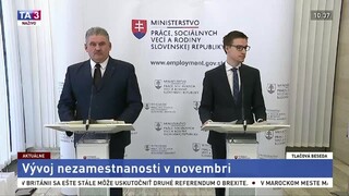 TB J. Richtera a M. Valentoviča o vývoji nezamestnanosti v novembri