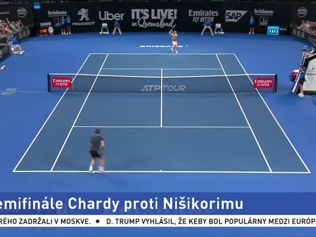 Chardy porazil Učijamu, v Brisbane postúpil do semifinále