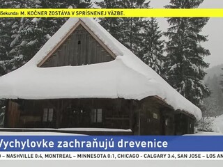 Počasie prekvapilo i skanzen, sneh ohrozuje vzácne drevenice