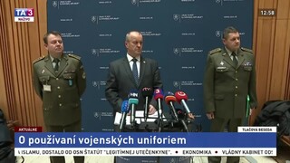 TB ministra obrany P. Gajdoša o používaní vojenských uniforiem