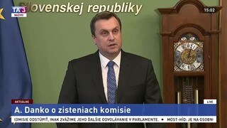 Vyhlásenie A. Danka o zisteniach špeciálnej komisie UMB