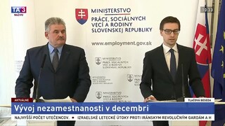 TB ministerstva práce o vývoji nezamestnanosti v decembri