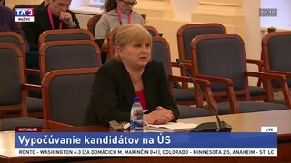 Záznam z vypočúvania kandidátky na ústavného sudcu M. Jánošíkovej