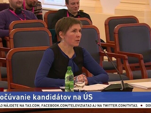 Záznam z vypočúvania kandidátky na ústavného sudcu E. Kováčechovej