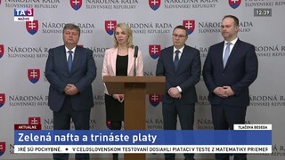 TB poslancov SNS o trinástych platoch a zelenej nafte