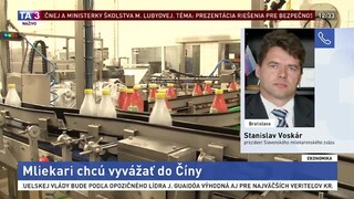 Šéf Slovenského mliekarenského zväzu S. Voskár o vývoze mlieka