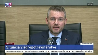 Brífing premiéra P. Pellegriniho o situácii v agropotravinárstve