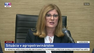 TB ministerky G. Matečnej o situácii v agropotravinárstve