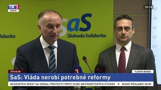 TB SaS o kritike vládnej politiky a zaostávaní Slovenska za EÚ