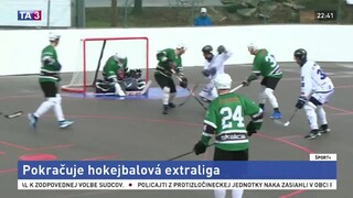 Hokejbalová extraliga pokračuje. Kto bude na čele tabuľky?