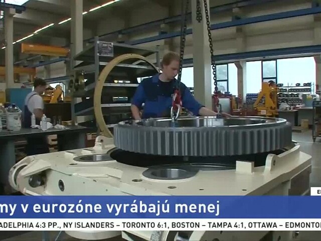 Firmám v eurozóne došiel dych, vyrábajú menej ako pred rokom