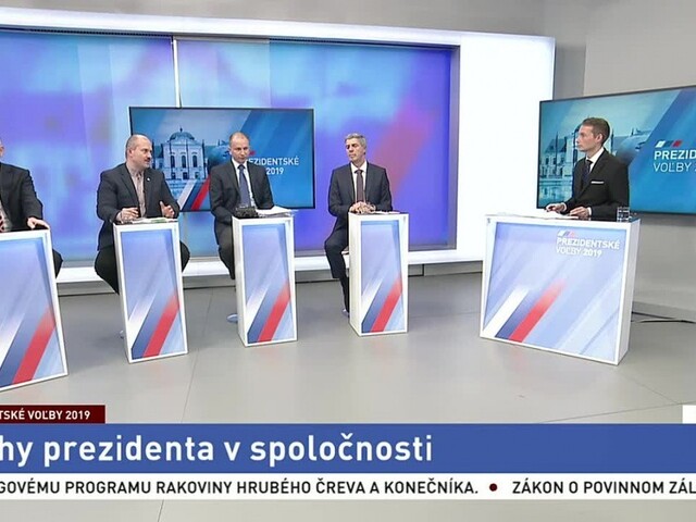 Diskusia kandidátov B. Bugára, M. Daňa, M. Kotlebu a F. Mikloška