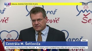 TB M. Šefčoviča po zverejnení prvých výsledkov volieb