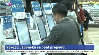 Japonská ekonomika spomaľuje, export prepadol tretí mesiac po sebe