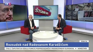 ŠTÚDIO TA3: P. Urban o rozsudku nad R. Karadžičom
