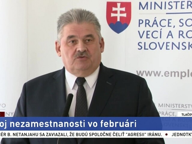 TB rezortu práce o vývoji nezamestnanosti vo februári