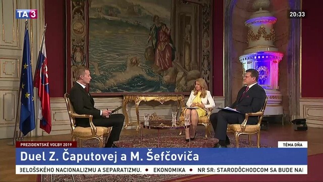 Duel Čaputovej so Šefčovičom pred 2. kolom volieb