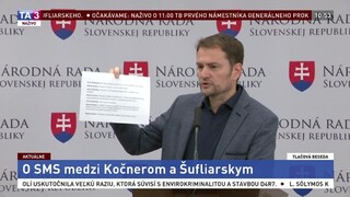 TB I. Matoviča o SMS medzi M. Kočnerom a P. Šufliarskym