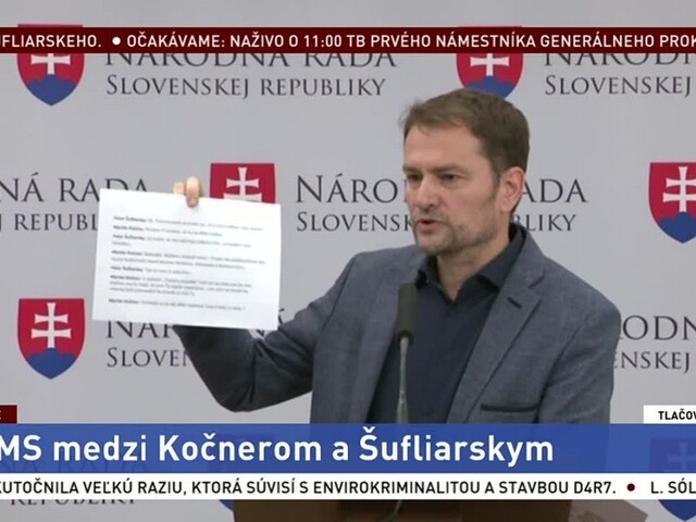 TB I. Matoviča o SMS medzi M. Kočnerom a P. Šufliarskym