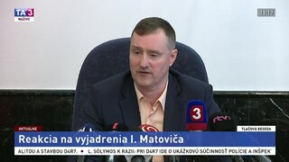 TB P. Šufliarskeho, v ktorej reaguje na vyjadrenie I. Matoviča