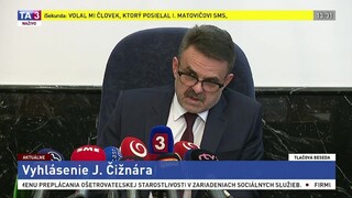 TB J. Čižnára o kauze SMS a budúcnosti P. Šufliarskeho