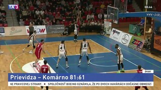 Basketbalové play-off pokračuje, Prievidza zvíťazila nad Komárnom